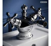 PaulGurkes Rubinetto Bidet Nostalgia Antico Miscelatore a Due Maniglie