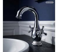 PaulGurkes Rubinetto da Lavabo Nostalgia Stile Rustico Miscelatore a Due