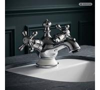 PaulGurkes Rubinetto da Lavabo Retro Antico Miscelatore a Due Maniglie Piccolo