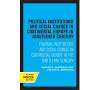 Pauline R. Ande Political Institutions and Social Change in Continen (Tascabile)