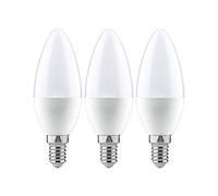 Paulmann 28538 Lampadina LED candela 3 lampadine da 5,5 Watt opale lampadina a bulbo illuminazione 2700 K E14