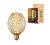 PLM 29089 - Lampada a LED Globe Spiral Metallic E27, 4,2 W, 200 lm, 1800 K.