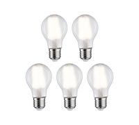 Paulmann 29091 Lampadina a filamento LED 230V bulbo E27 confezione da 5 5x7W 5x806lm 60mm opaco vetro 4000K