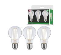 Paulmann 29132 Eco-Line Lampadina a filamento 230V LED bulbo E27 confezione da 3, 3x840lm 3x4W 3000K chiaro