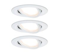 PLM 93485 - Lampada da incasso a LED Nova, 3 x 6,5 W, 2700 K, bianco opaco