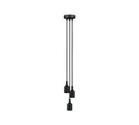 Paulmann 50382 Lampada a sospensione Neordic Ketil max 3x20 Watt lampada da soffitto nero silicone, metallo, apparecchio a sospensione E27