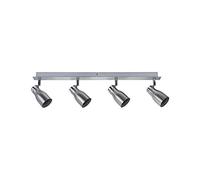 Paulmann 666.89 Plafoniera Lampada Soffitto Led Lampada Faretto da Soffitto, Spotlight Meli Max 4 x W Gu10 230 V In Metallo Nichel Satinato