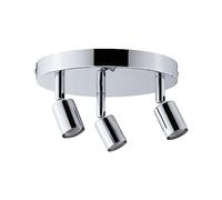 Paulmann 66747 Proiettore a soffitto Carolina IP44 GU10 230V max 3x10W dimmerabile cromo a tre fiamme Spotlight