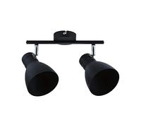 Paulmann 66760-Faretto Davy, 2 luci, max. 2 faretti da 20 Watt, in metallo, colore: nero E27, 2 pz