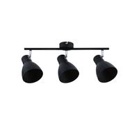 Paulmann 66761 Faretto Davy a 3 luci max. 3x20 Watt plafoniera nera spot metallo E27 faretti da soffitto senza sorgente luminosa