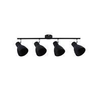 Paulmann 66762-Faretto Davy, 4 luci, max. 4 x 20 Watt lampada da soffitto nero spot metallo E27, 4 pezzi, 4 Unità