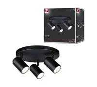 Paulmann 66776 - Faretto Zyli IP44 GU10, 230 V, max. 3 x 10 W, dimmerabile, nero opaco