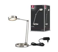 Paulmann 70245 Zed LED lampada da studio/tavolo, 6,7W ferro spazzolato 230/12V metallo