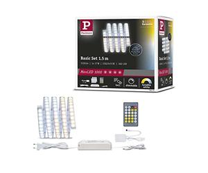 Paulmann 70531 MaxLED 1000 Strip LED Tunable White set di base IP44 17W 1020lm/m dimmerabile 1,5m argentato plastica 108LEDs/m
