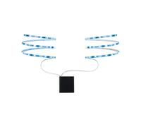 Paulmann 70702 Fascia Luminosa a Led Luce Luce di Striscia Tubo Il Strip 2 x 80 cm Blu 0,6 W 9 V 4 x Aa Bianco Metallo/Plastica