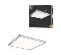 Paulmann 70994 - Pannello LED Atria Shine 293 x 293 mm, rettangolare, con 1 x 16 W, bianco caldo, cromato opaco, pannello di luce in plastica, 3000 K