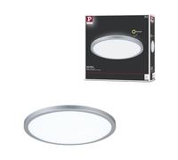 Paulmann 71005-Pannello LED Atria Shine 293 mm, Rotondo, incl. 1 x 16 W, Luce Bianca Diurna, Cromo Opaco, Pannello da soffitto in plastica, 4000 K, Chrome Matt, Ø 293mm