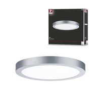 Paulmann 71023 Pannello LED Abia Tondo Bianco Luce Naturale Cromo Opaco plastica Sistema di Illuminazione 4000 K 22 W, Chrome Matt, Ø 300mm