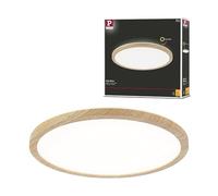 Paulmann 71028 Pannello LED Atria Shine plafoniera con Backlight rotondo IP44 16W 1600lm 293mm effetto legno plastica 3000K - bianco caldo