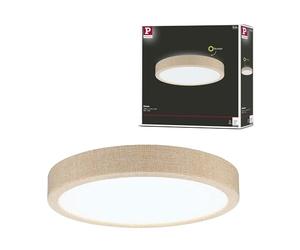Paulmann 71054 Pannello LED Cosara rotondo 15W IP44 1300lm 300mm plafoniera beige plastica/tessuto 4000K lampada per il bagno