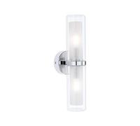 Paulmann 71077 Applique Selection Bathroom Luena IP44 E14 230V max 2x20W dimmerabile cromo, luce bagno in vetro luce bagno a due fiamme