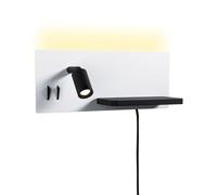 Paulmann 71102 Applique LED Serra USB C 2700K 650lm / 200lm 230V 5,5 / 1x2,6W dimmerabile bianco opaco, nero opaco lampada da lettura a parete