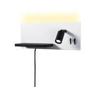 Paulmann 71103 Applique LED Serra USB C 2700K 650lm / 200lm 230V 5,5 / 1x2,6W dimmerabile bianco opaco, nero opaco lampada da lettura a parete