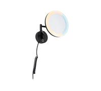 Paulmann 71149 Specchio cosmetico LED Masua IP44 White Switch 55lm 230V 4W nero opaco ingrandimento 3x