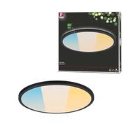Paulmann 71258 - Pannello LED Atria Shine IP44, rotondo, 398 mm, 20,8 W, 2800 lm, colore: Bianco Switch, Nero