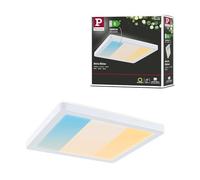 Paulmann 71266-Pannello LED Atria Shine IP44, Rettangolare, 190 x 190 mm, 8 W, 1160 lm, 3000-6500 K, Colore: Bianco