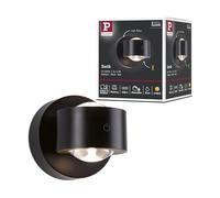 Paulmann 71290 Lampada da parete a LED ricaricabile Zorik IP44 dimmerabile 2700K 100 mm 2x1,1W Nera