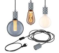 Paulmann 78437 soffitto Neordic Tilla incl. Spina Senza Lampadina Max. 20 Watt Lampada a Sospensione Alluminio Metallo E27