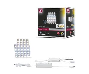 Paulmann 78871 Strip LED MaxLED 500 set base Smart Home Zigbee Tunable White 1,5m IP44 9W 230/24V 825lm argentato LED protezione dagli spruzzi d’acqua