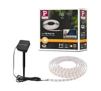 Paulmann 78896 LED Stripe Solar 3m incl. sensore crepuscolare e batteria ricaricabile IP44 0,3W 48lm 60LEDs/m 2700K Bianco caldo Plastica nera