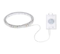Paulmann 78900 - Striscia LED a batteria, con sensore di movimento e sensore crepuscolare, 1 m, 1,4 W, 140 lm/m, 3000 K, in plastica, colore: Bianco