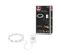 Paulmann 78900 - Striscia LED a batteria, con sensore di movimento e sensore crepuscolare, 1 m, 1,4 W, 140 lm/m, 3000 K, in plastica, colore: Bianco