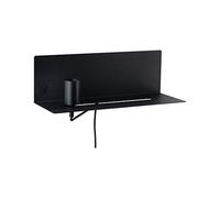 Paulmann 78920 Applique Devara con portaoggetti lampada da lettura a parete max. 40 Watt nero luce da lettura metallo lampada da parete E27