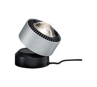 Paulmann 79718 Lampada da tavolo LED Aldan incl. 1x3,5 Watt dimmerabile lampada da comodino nero, alluminio lampada da tavolo bianco caldo 2700 K