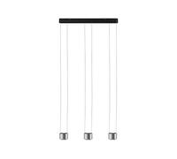 Paulmann 79720 Lampada a sospensione LED Aldan incl. 3x5 / 3x4 Watt dimmerabile lampadario nero, alluminio lampada per soffitto bianco caldo 2700 K