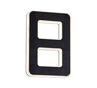 Paulmann 79849 - Numero civico 8 LED, grado di protezione IP44, luce bianca calda, batteria sostituibile, incluso 1 elemento di illuminazione da 0,2 W, in plastica, colore: nero, luminosità: 3000 K