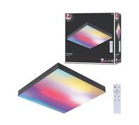 Paulmann 79907 Pannello LED Velora Rainbow angolare incl. 1x13,2 W dimmerabile con controllo colore dynamicRGBW, metallo nero, Plafoniera 3000 K