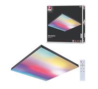 Paulmann 79909 Plafoniera LED Velora Rainbow angolare incl. 1x31 W dimmerabile con controllo colore dynamicRGBW, Plafoniera in metallo nero 3000 K