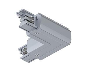 Paulmann 91371, Sistema ProRail3, connettore a L, Interno 101 x 101 mm, Max. Binario da soffitto in Metallo e plastica, 3.680 W, Colore: Argento, d'Argento