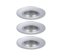 Paulmann 92113 Faretti da incasso kit di 3 fissi rotondi 90 mm GU10 max. 3x10W 230 V cromato opaco lampada da incasso - lampada senza lampadina