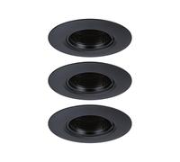 Paulmann 92114 Faretti da incasso kit di 3 fissi rotondi 90 mm GU10 max. 3x10W 230 V Nero Lampada da incasso - apparecchio senza lampadina