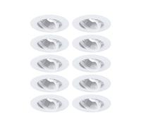Paulmann 92115 Faretti da incasso kit di 10 orientabili rotondi 90 mm 30° GU10 max. 10 x 10 W, 230 V, luce bianca da incasso, lampada senza lampadina