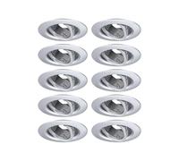 Paulmann 92116 Faretti da incasso kit di 10 orientabili rotondi 90 mm 30° GU10 max. 10 x 10 W 230 V cromato opaco lampada da incasso - lampada senza lampadina