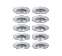 Paulmann 92119 Faretti da incasso kit di 10 fissi rotondi 90 mm GU10 max. 10 x 10 W 230 V cromato opaco lampada da incasso - lampada senza lampadina