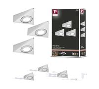Paulmann 92125 LED sottomobili Triassico con sensore di prossimità kit da 3.3000 K 2.7W 135x132 mm 185lm Acciaio spazzolato apparecchio sporgente per mobili