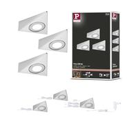 Paulmann 92126 LED sottomobili Triassico con sensore di prossimità kit da 3.4000 K 2.7W 135x132 mm 185lm Acciaio spazzolato apparecchio sporgente per mobili